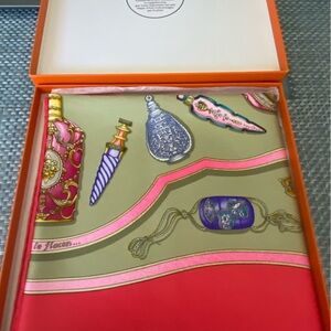 Authentic Hermes Paris “perfume bottle” scarf